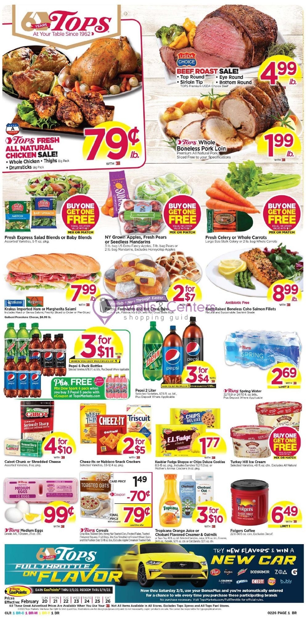 Tops Markets Weekly ad valid from 02/20/2022 to 02/26/2022 MallsCenters