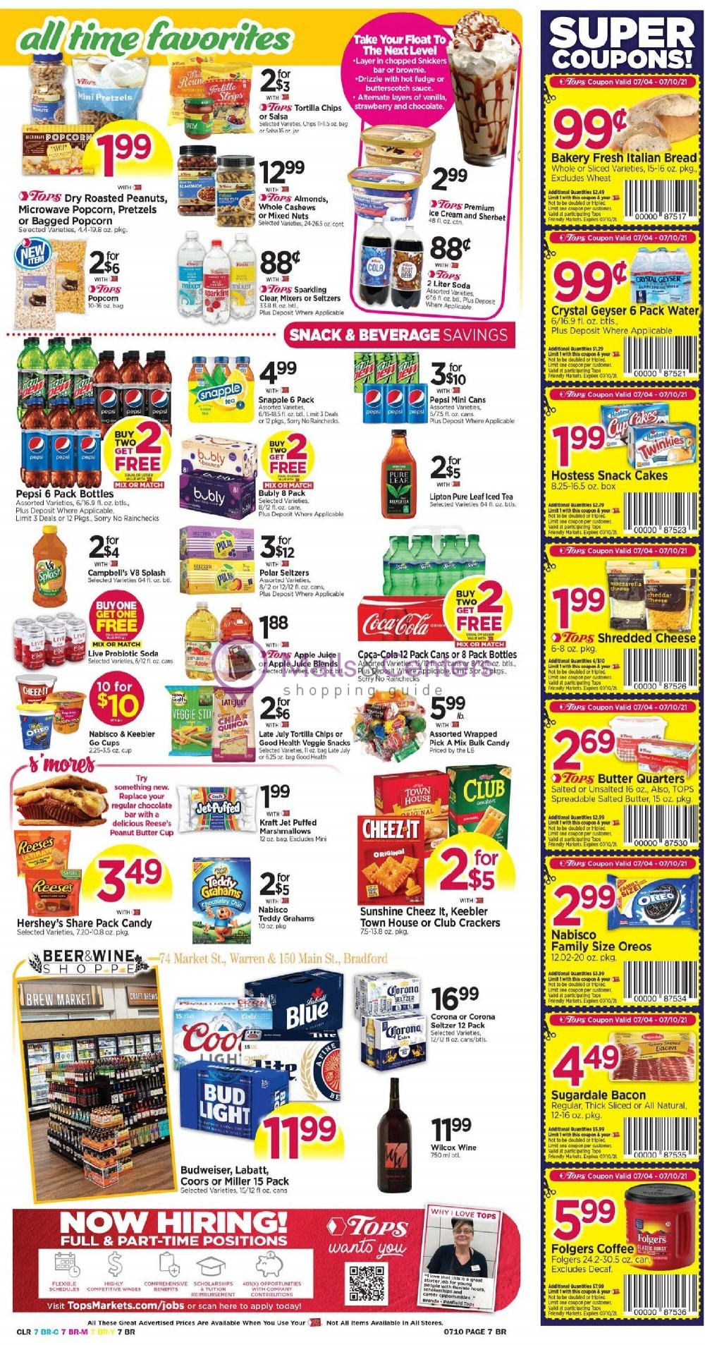 Tops Markets Weekly Ad sales & flyers specials MallsCenters