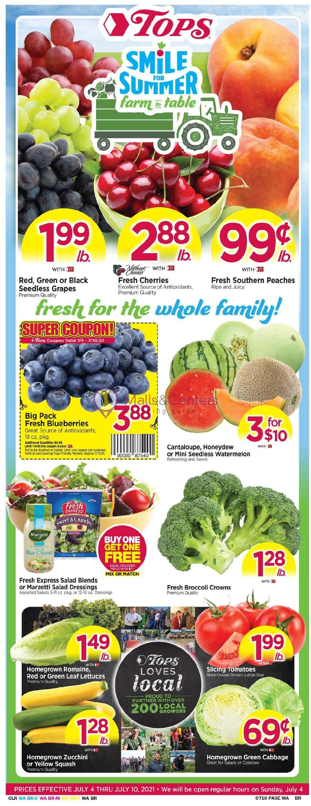 Tops Markets Weekly Ad sales & flyers specials MallsCenters