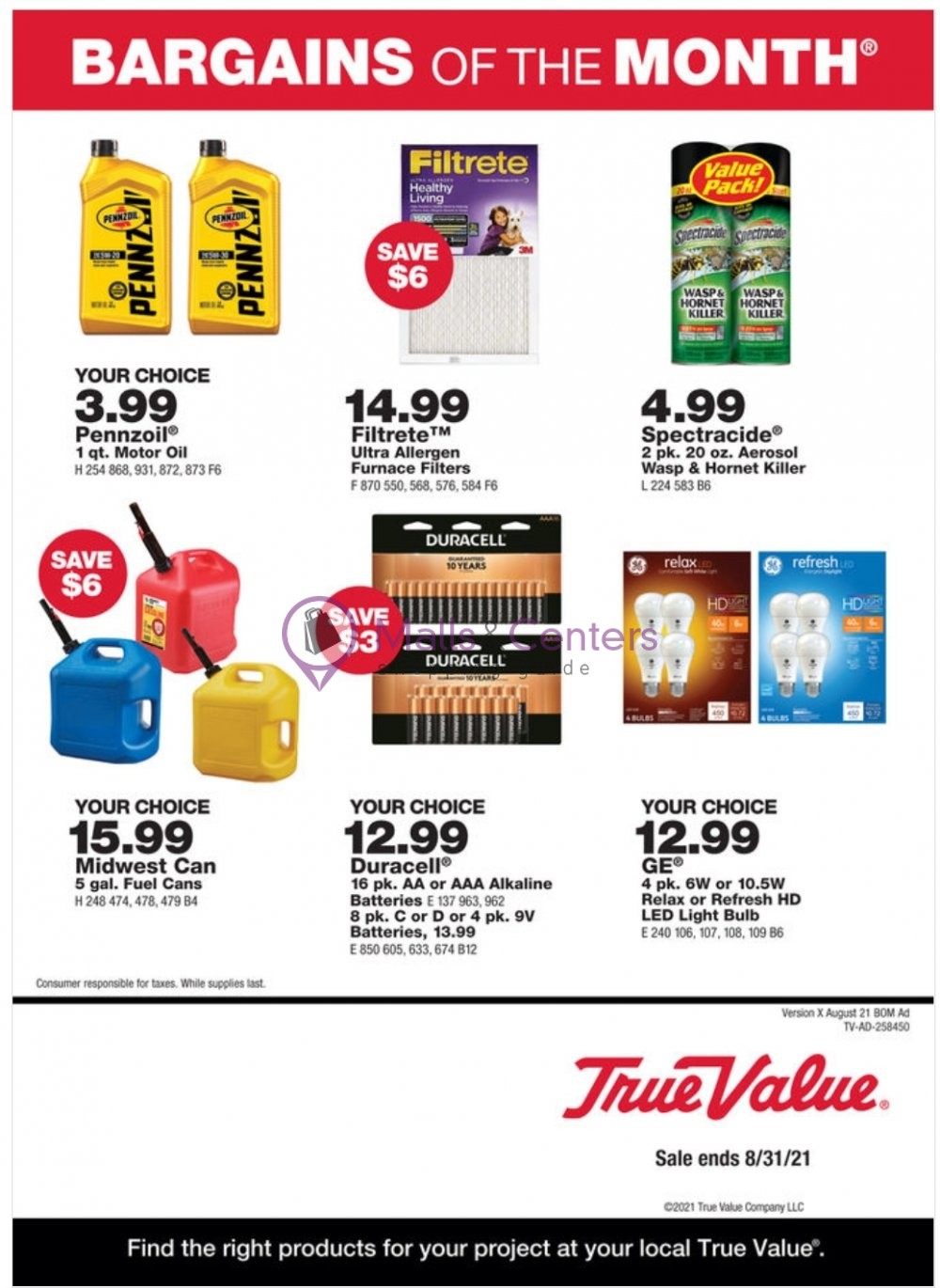 True Value Weekly Ad sales & flyers specials MallsCenters