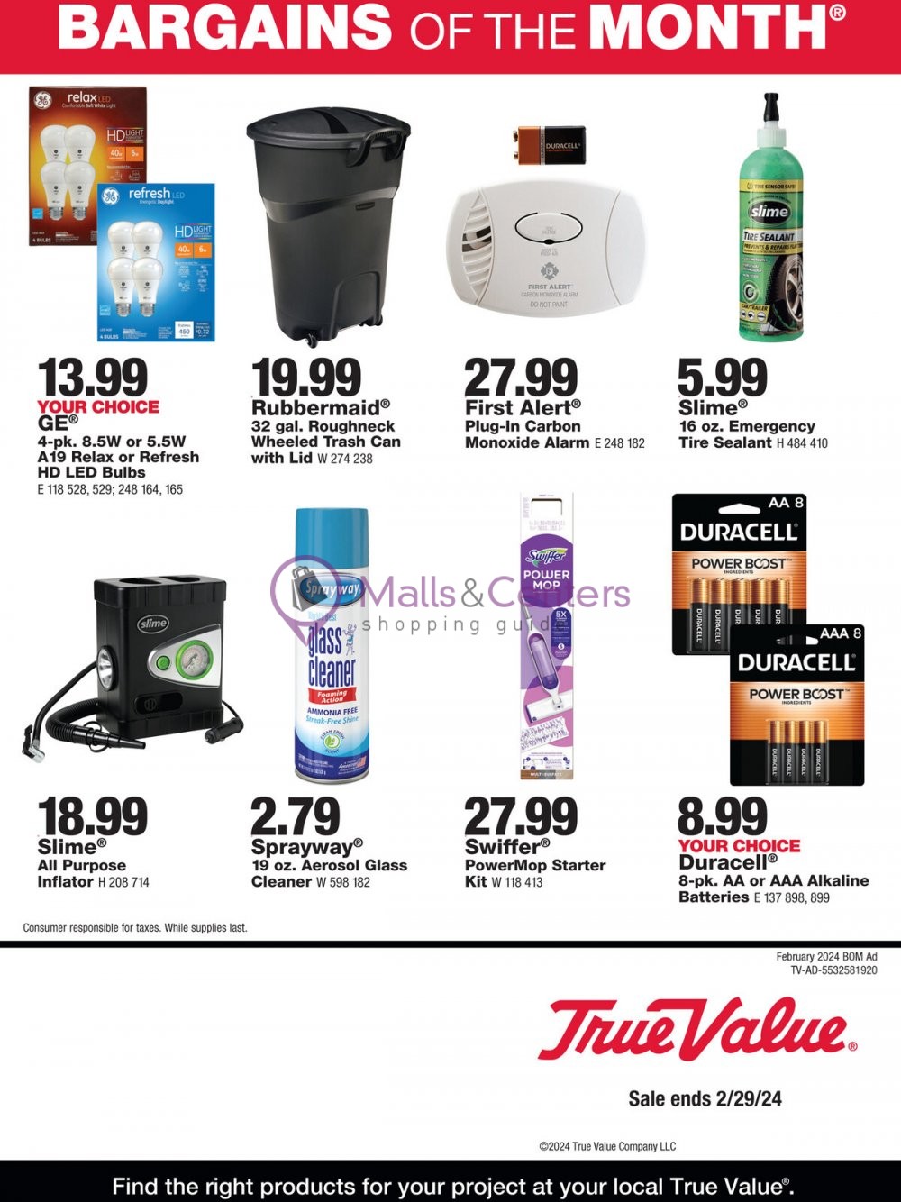 True Value Weekly Ad, from Thu, 2/1/2024 sales & flyers specials