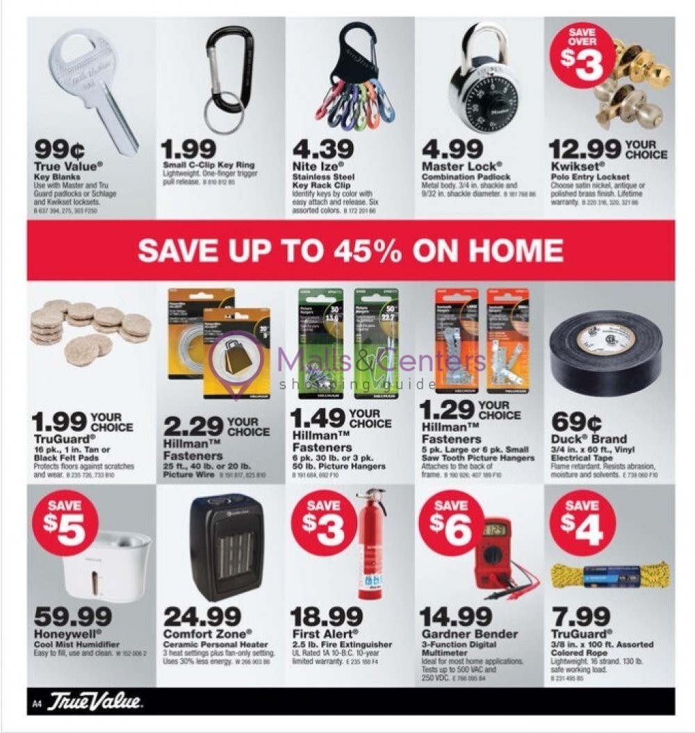 True Value Weekly Ad sales & flyers specials MallsCenters