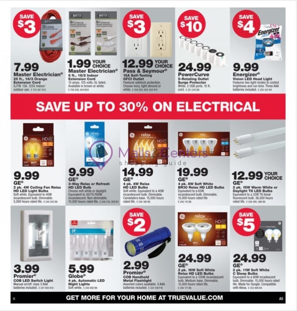 True Value Weekly Ad sales & flyers specials MallsCenters