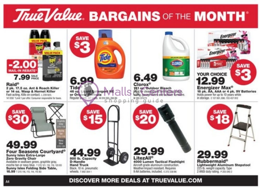True Value Weekly Ad sales & flyers specials MallsCenters