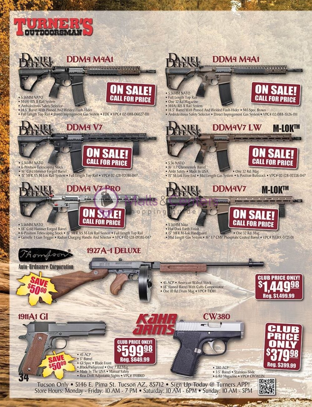 Turner's Outdoorsman Weekly Ad sales & flyers specials MallsCenters