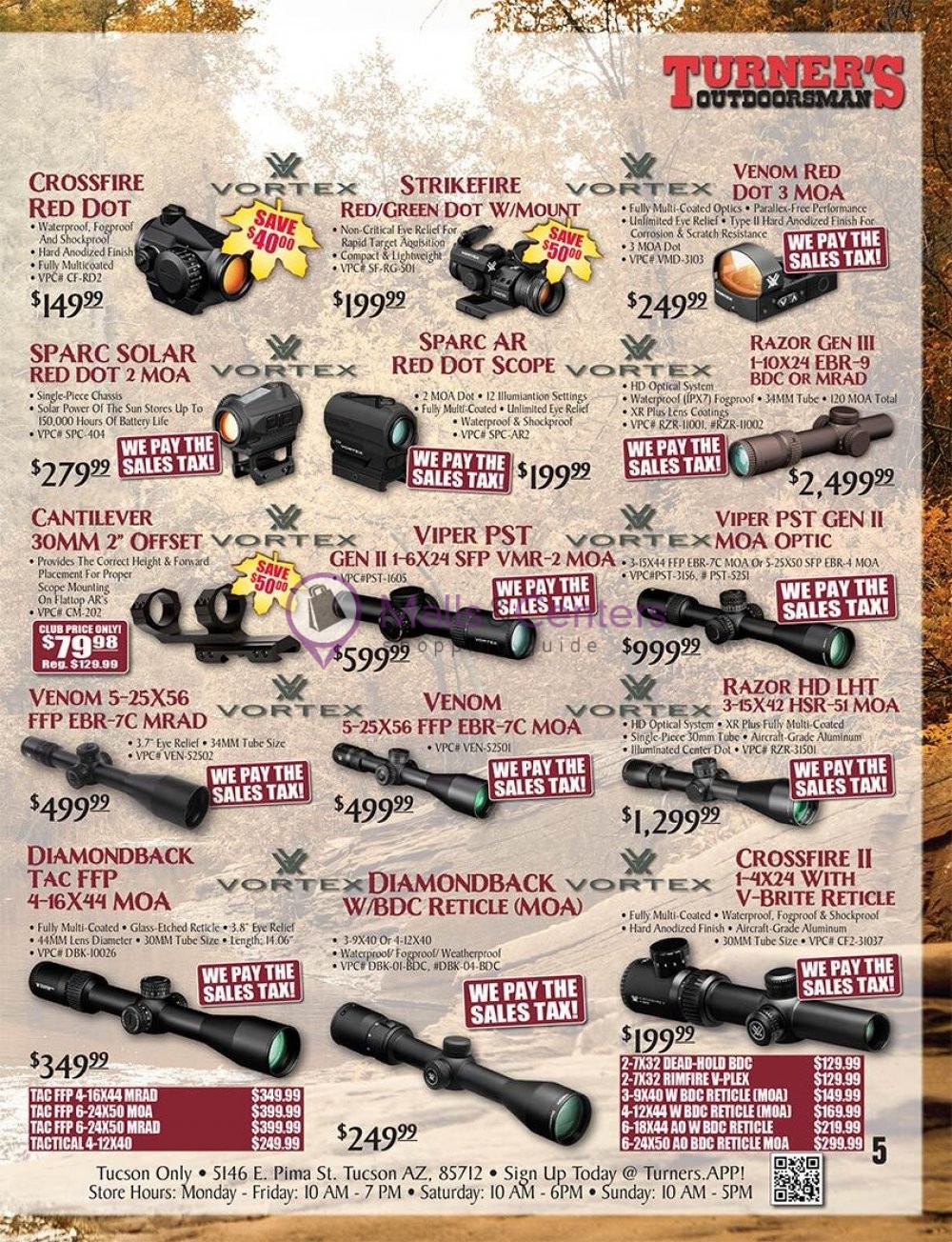 Turner's Outdoorsman Weekly Ad sales & flyers specials MallsCenters