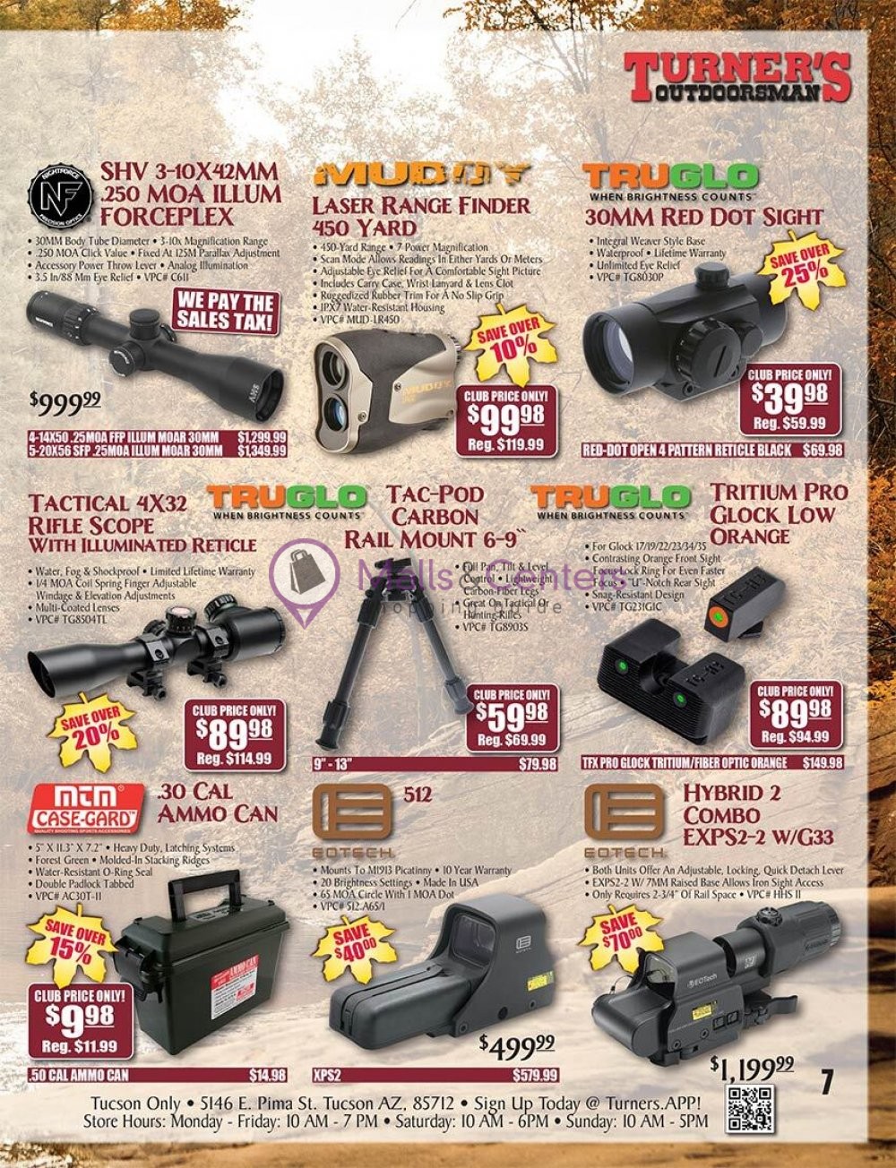 Turner's Outdoorsman Weekly Ad sales & flyers specials MallsCenters