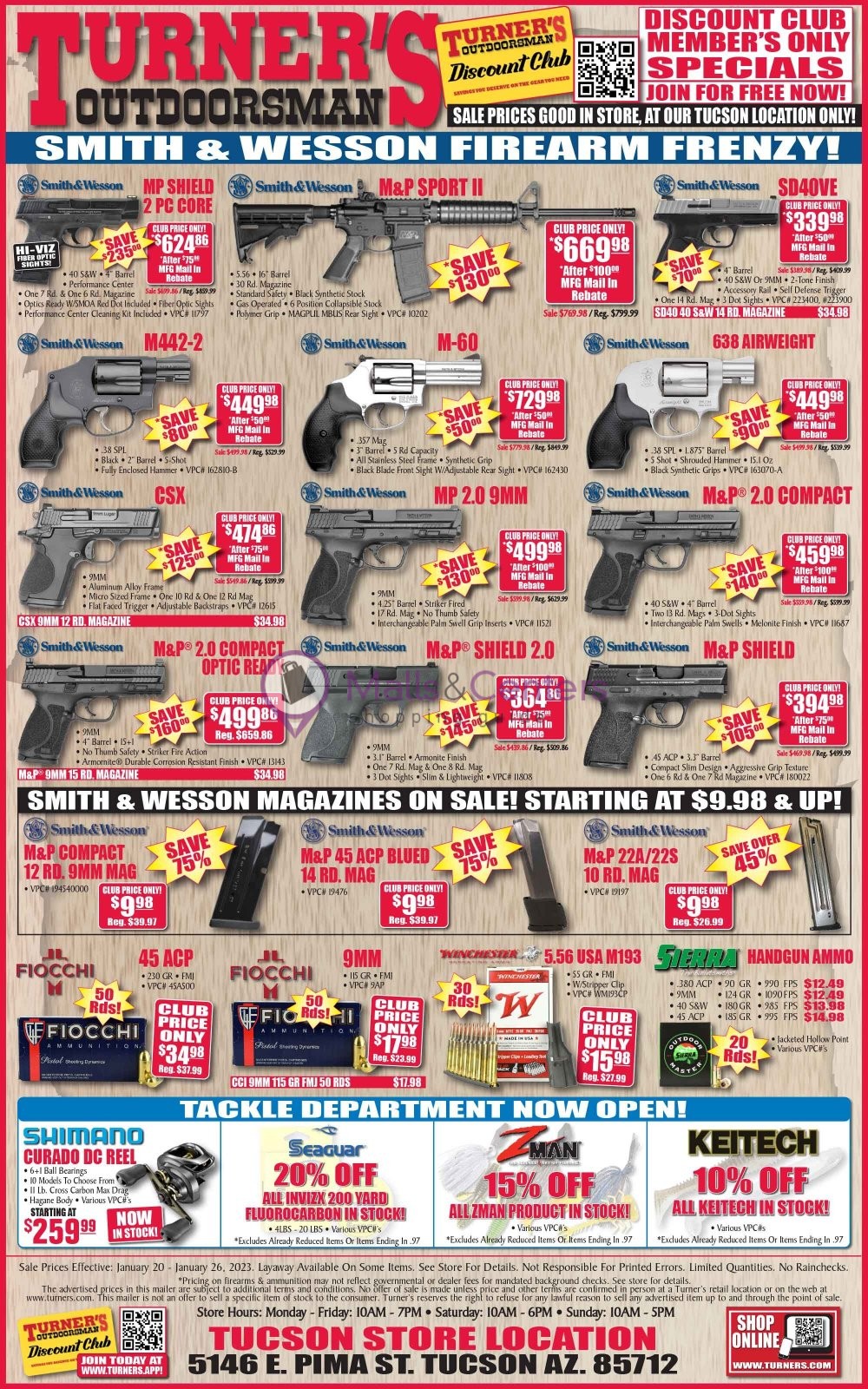 Turner's Outdoorsman Weekly ad valid from 01/20/2023 to 01/26/2023