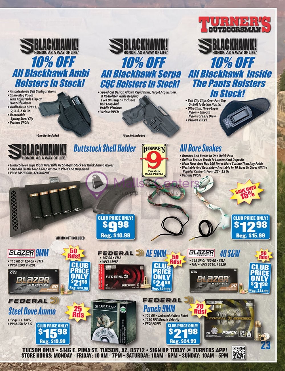 Turner's Outdoorsman Weekly Ad sales & flyers specials MallsCenters