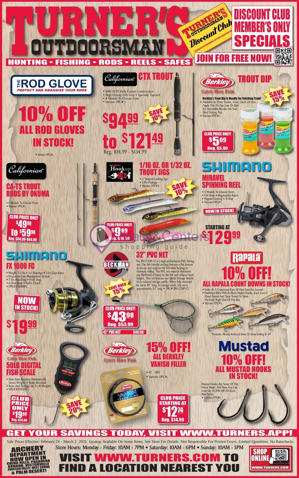 Turner's Outdoorsman Weekly Ad sales & flyers specials MallsCenters