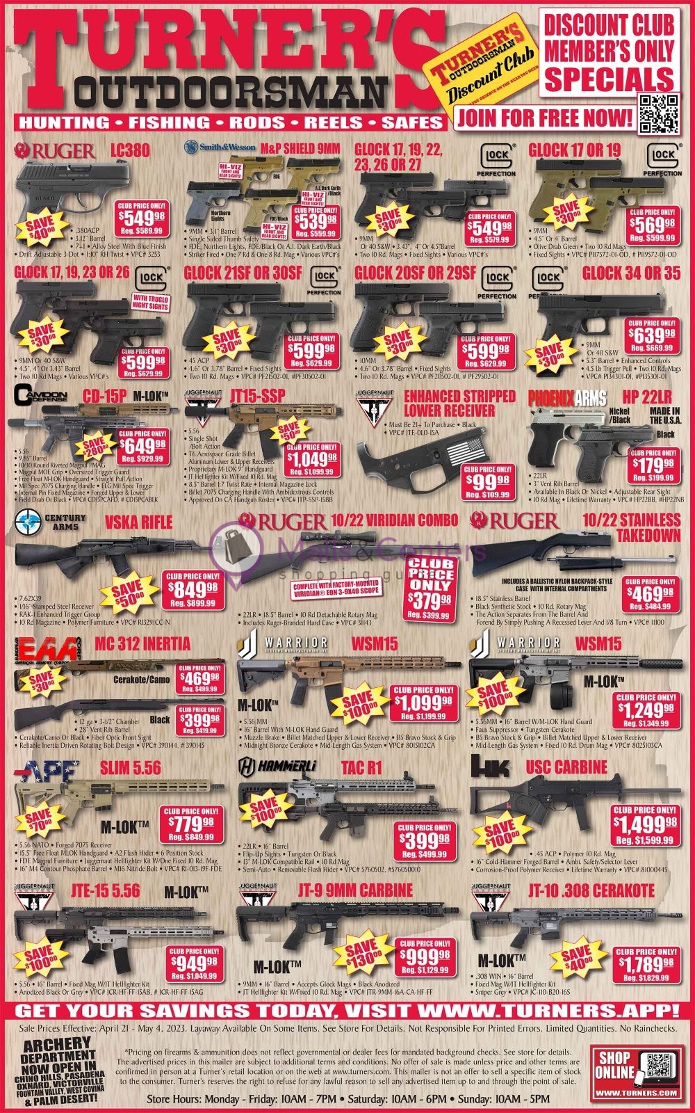Turner's Outdoorsman Weekly ad valid from 04/28/2023 to 05/11/2023
