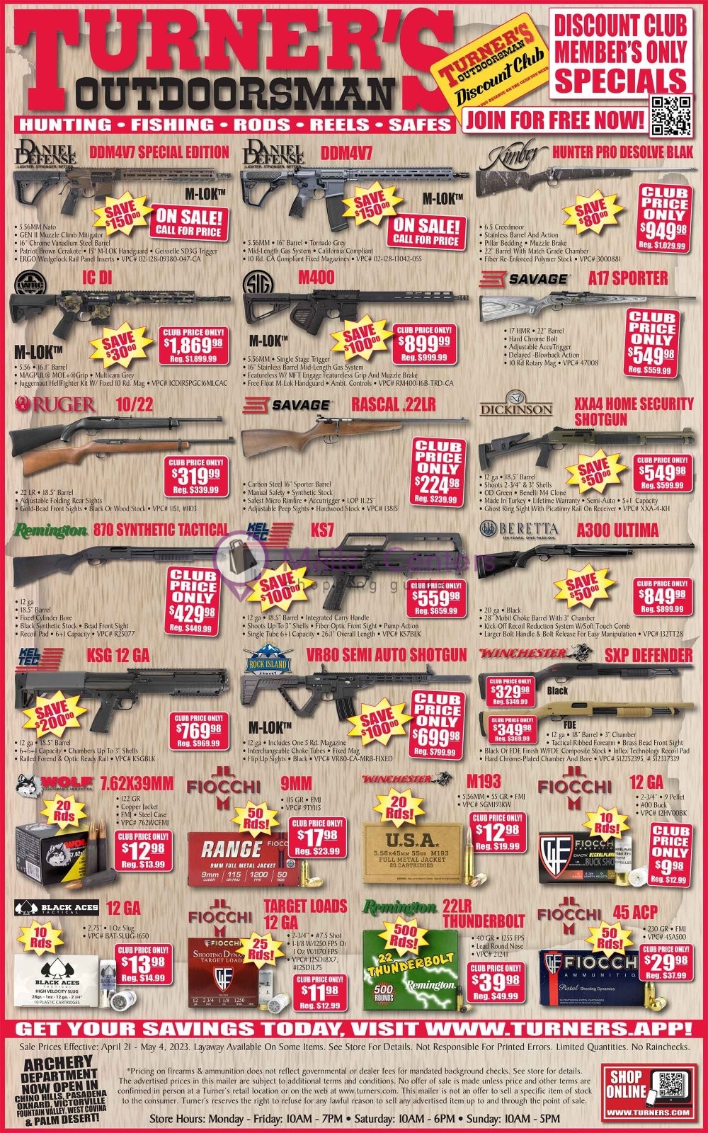 Turner's Outdoorsman Weekly ad valid from 04/28/2023 to 05/11/2023