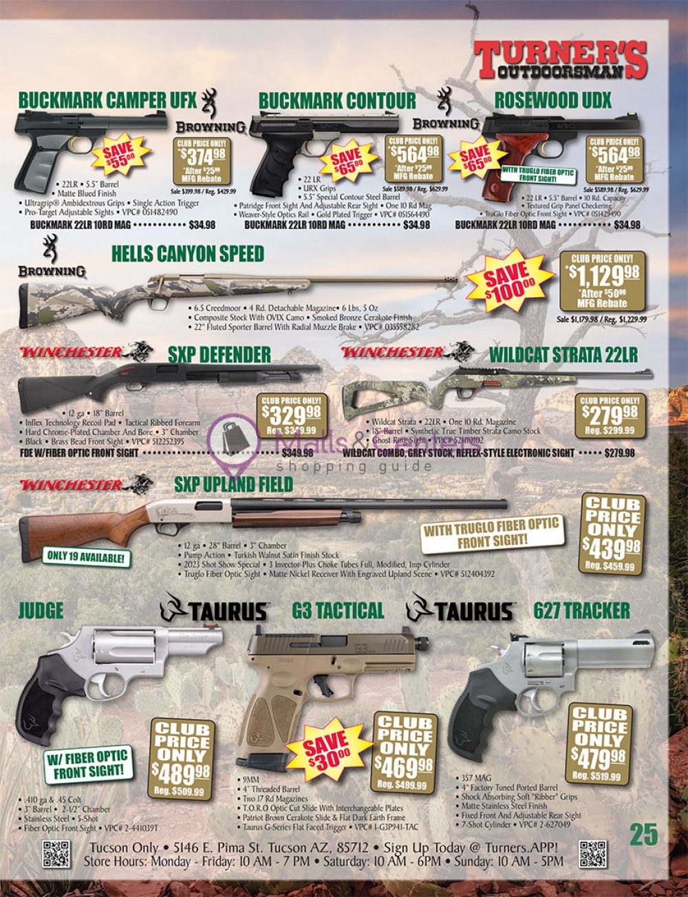 Turner's Outdoorsman Weekly Ad sales & flyers specials MallsCenters