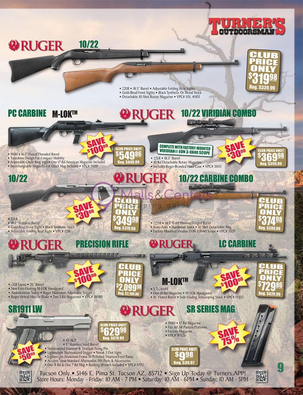 Turner's Outdoorsman Weekly Ad sales & flyers specials MallsCenters