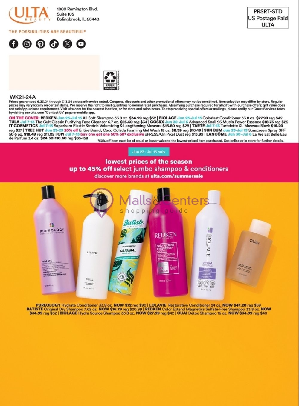 Weekly ad for Ulta Beauty valid: 06/23/2024 - 07/13/2024, page 40