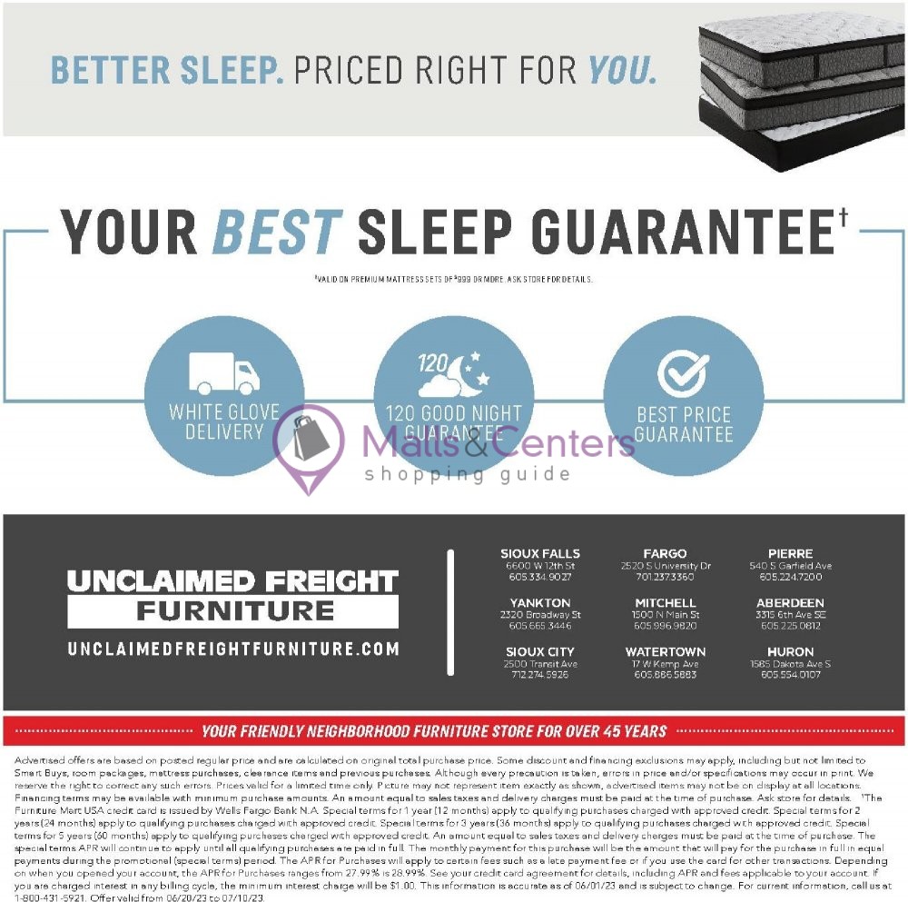 Weekly ad for Unclaimed Freight Furniture valid: 06/20/2023 - 07/10/2023, page 11