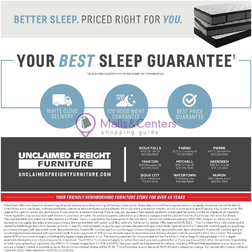 Weekly ad for Unclaimed Freight Furniture valid: 05/09/2023 - 06/05/2023, page 10