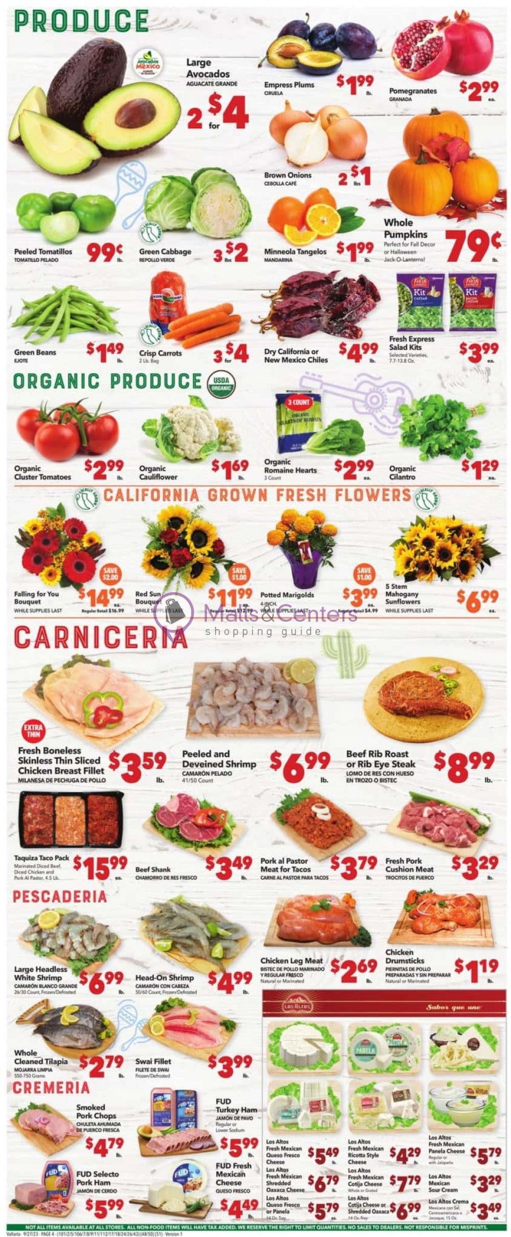 Weekly ad for Vallarta valid: 09/27/2023 - 10/03/2023, page 4