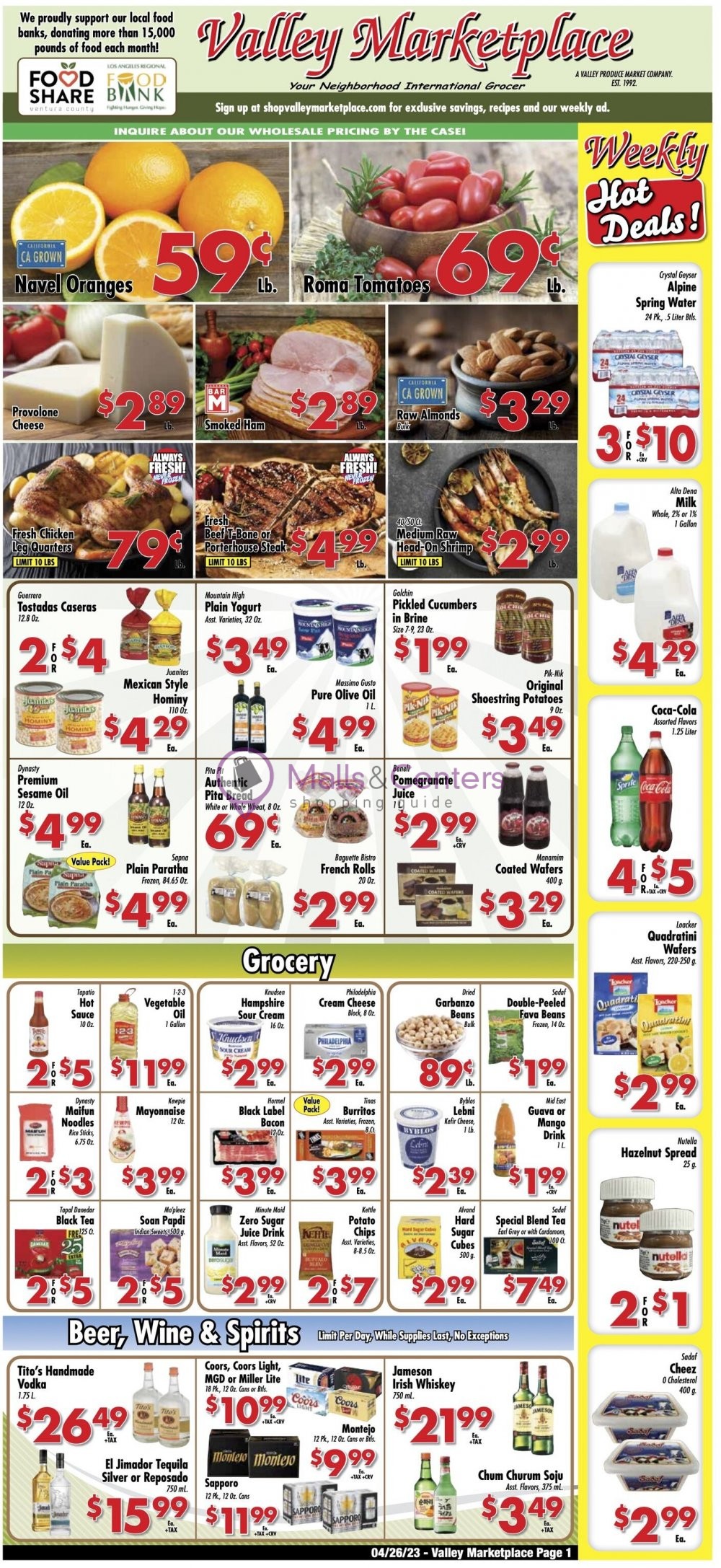 Valley Marketplace Weekly ad valid from 04/26/2023 to 05/02/2023