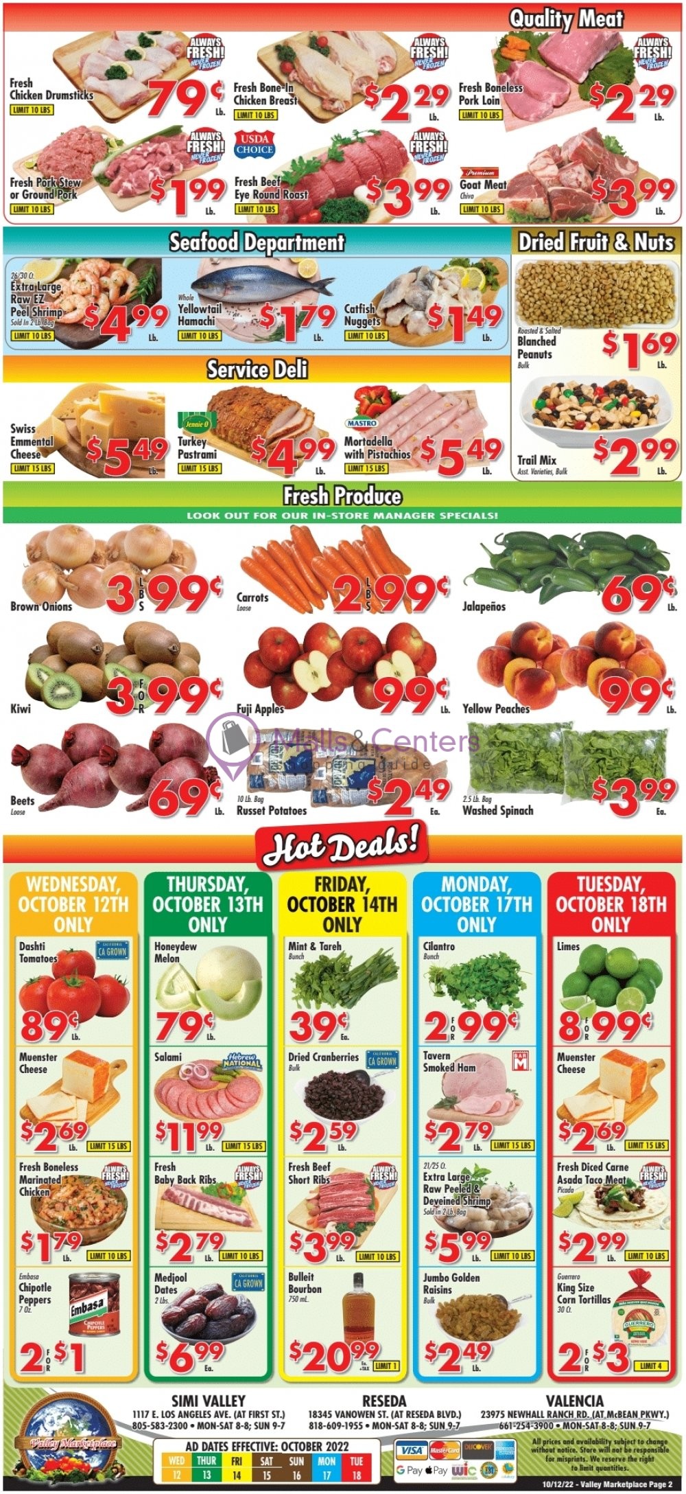 Valley Marketplace Weekly ad valid from 10/12/2022 to 10/18/2022