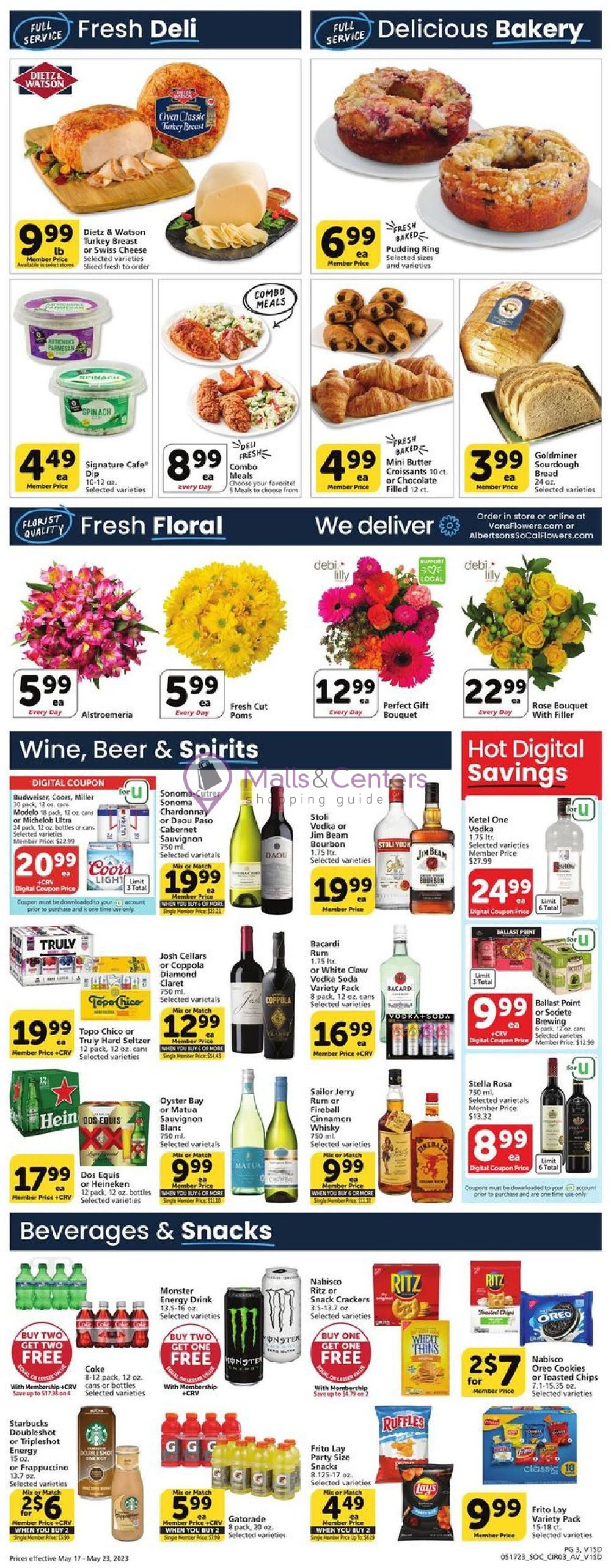 Vons Weekly ad valid from 05/17/2023 to 05/23/2023 MallsCenters