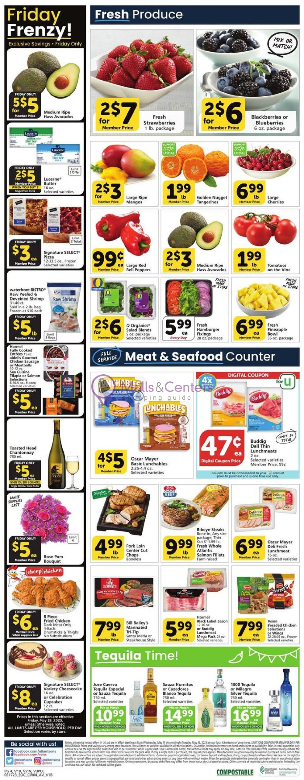 Vons Weekly ad valid from 05/17/2023 to 05/23/2023 MallsCenters