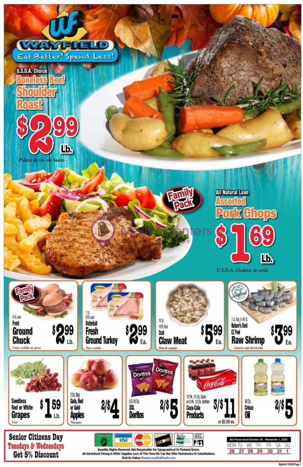 Wayfield Weekly ad valid from 10/26/2020 to 11/01/2020 MallsCenters