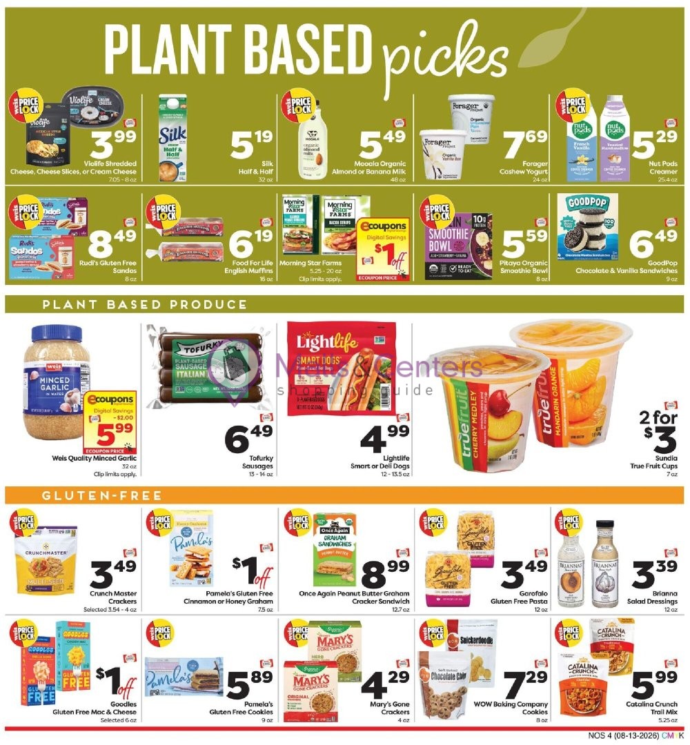 Weekly ad for Weis Markets valid: 08/13/2026 - 09/09/2026, page 4