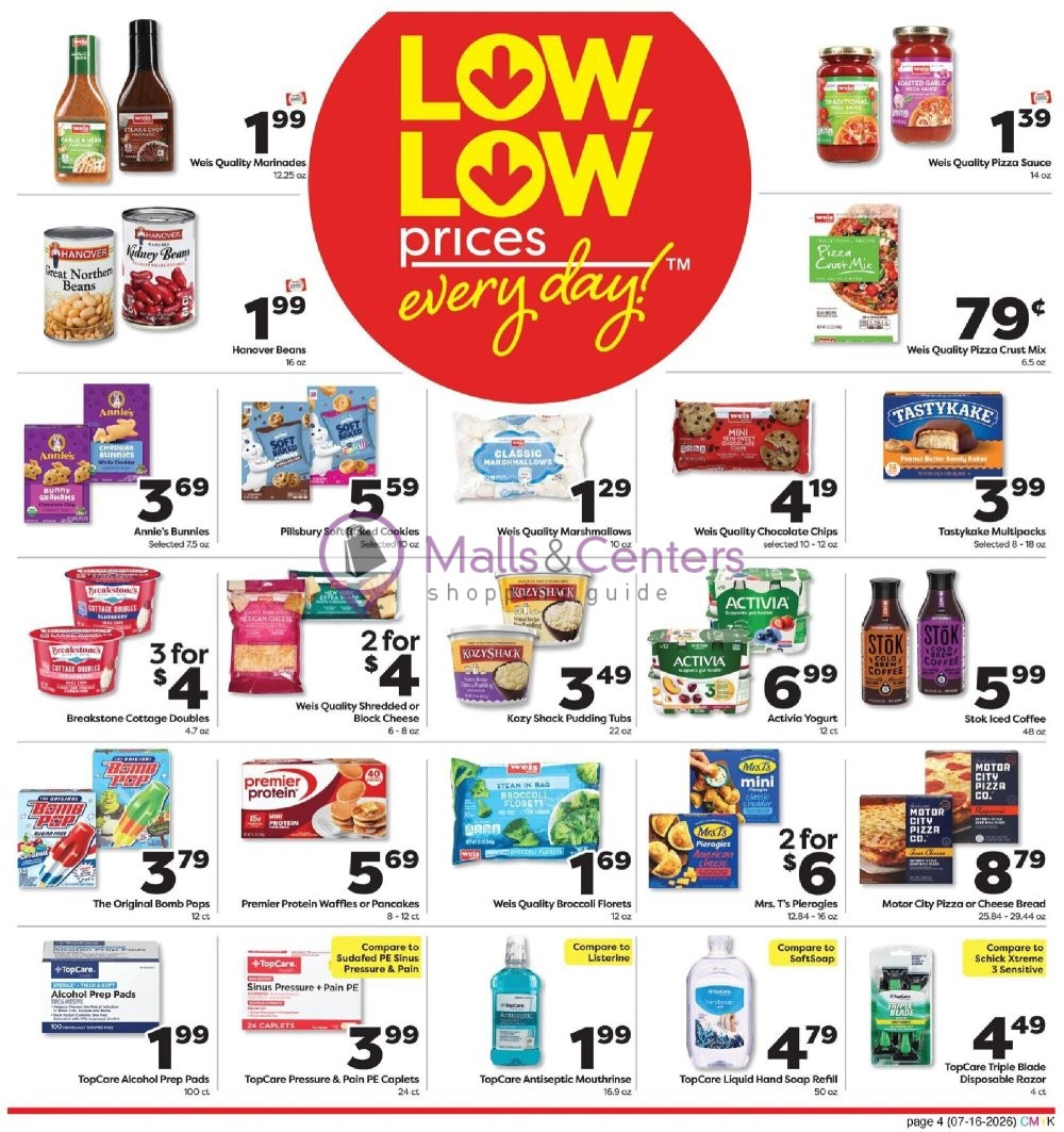 Weekly ad for Weis Markets valid: 07/16/2026 - 08/12/2026, page 4