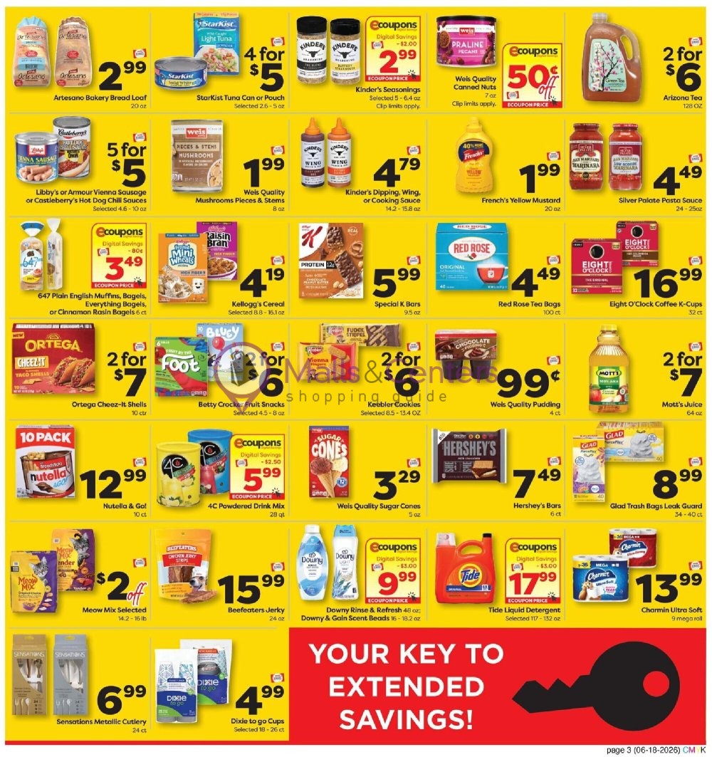 Weekly ad for Weis Markets valid: 06/18/2026 - 07/15/2026, page 3