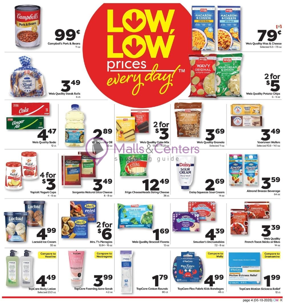 Weekly ad for Weis Markets valid: 06/18/2026 - 07/15/2026, page 4