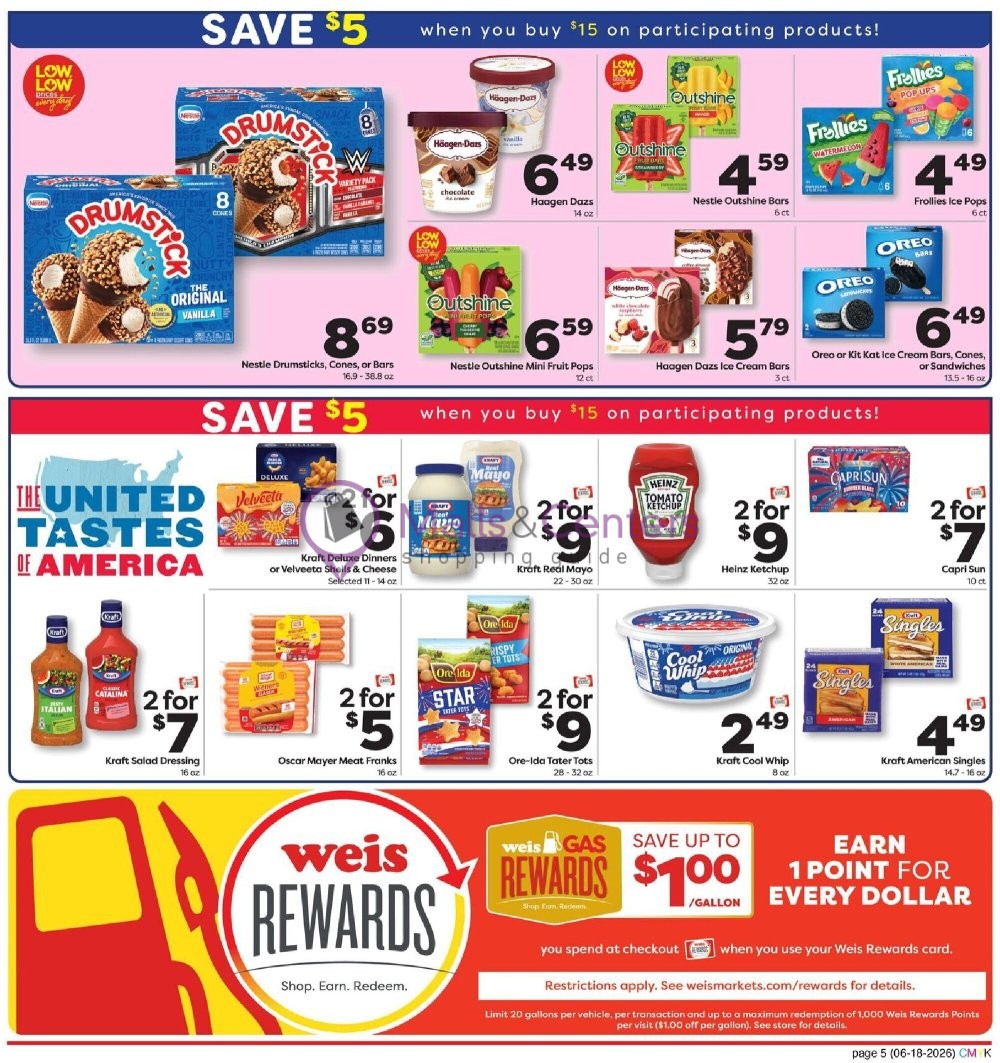 Weekly ad for Weis Markets valid: 06/18/2026 - 07/15/2026, page 5