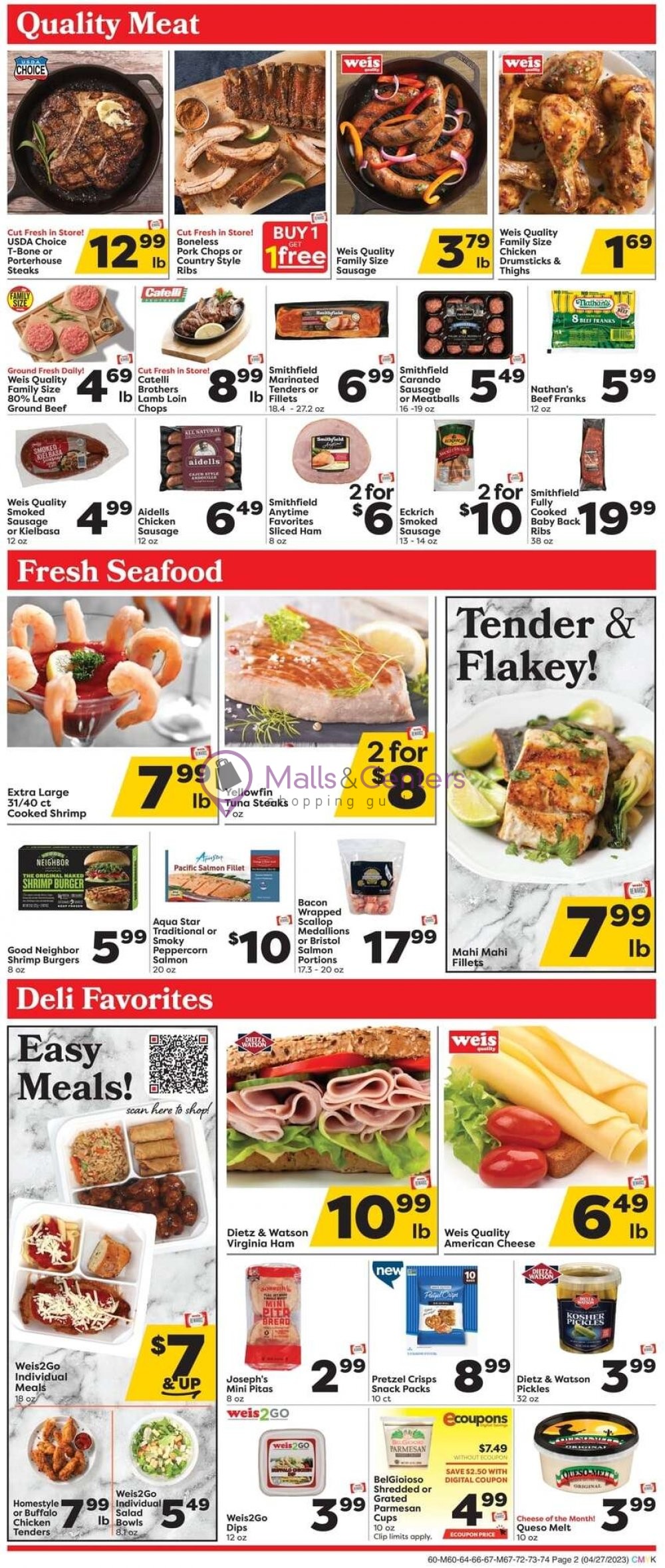 Weis Markets Weekly ad valid from 04/27/2023 to 05/31/2023 MallsCenters