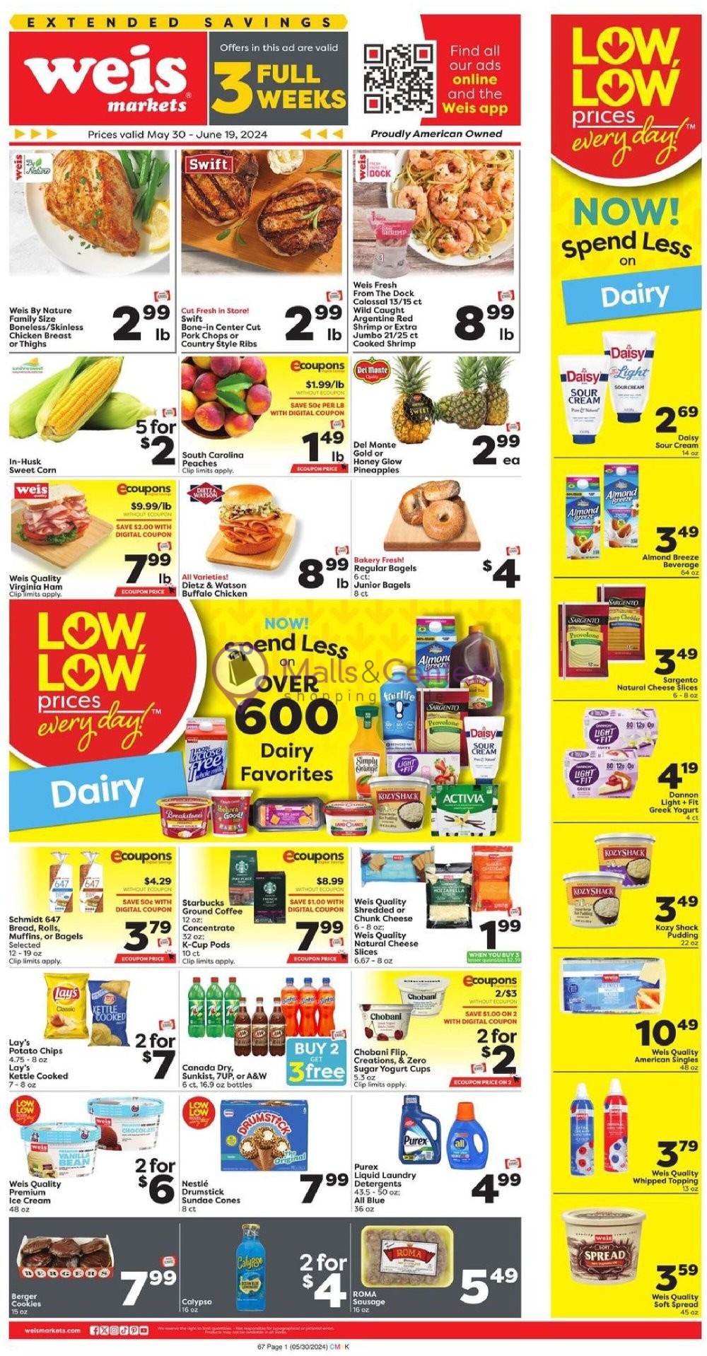 Weekly ad for Weis Markets valid: 05/30/2024 - 06/19/2024, page 2