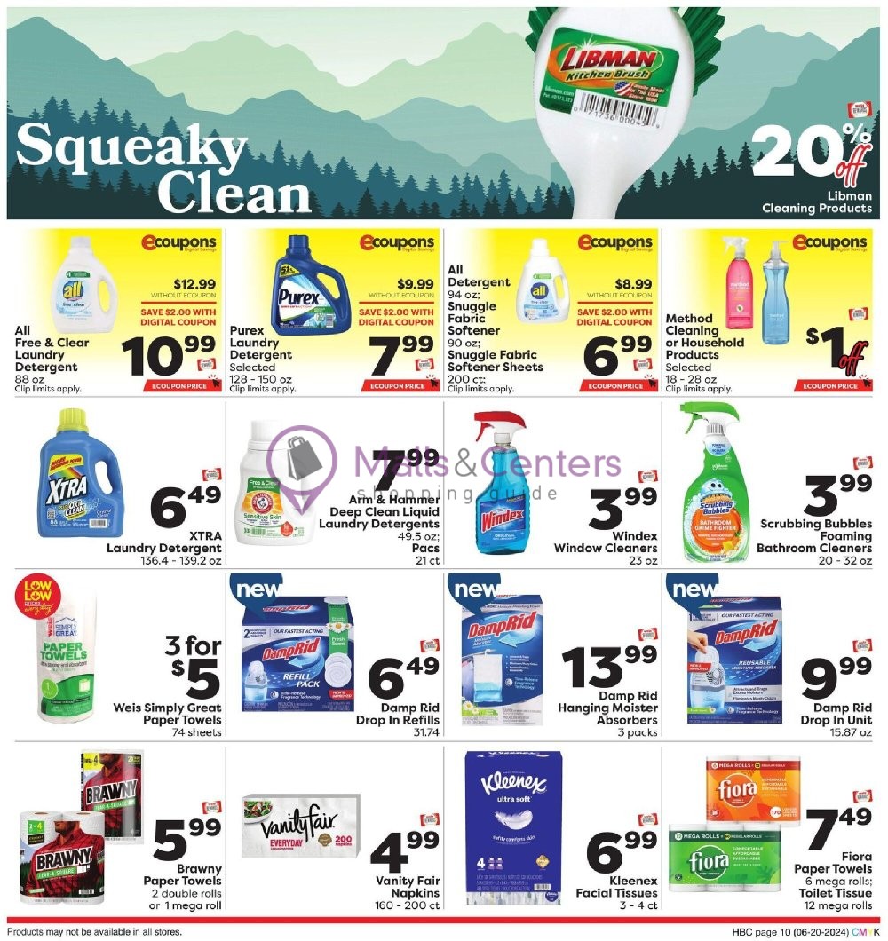 Weekly ad for Weis Markets valid: 06/20/2024 - 07/24/2024, page 10