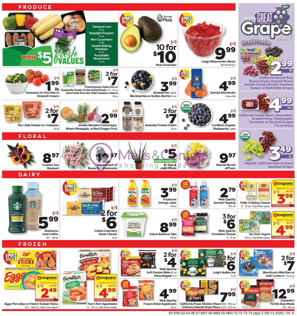 Weekly ad for Weis Markets valid: 08/13/2026 - 08/19/2026, page 6