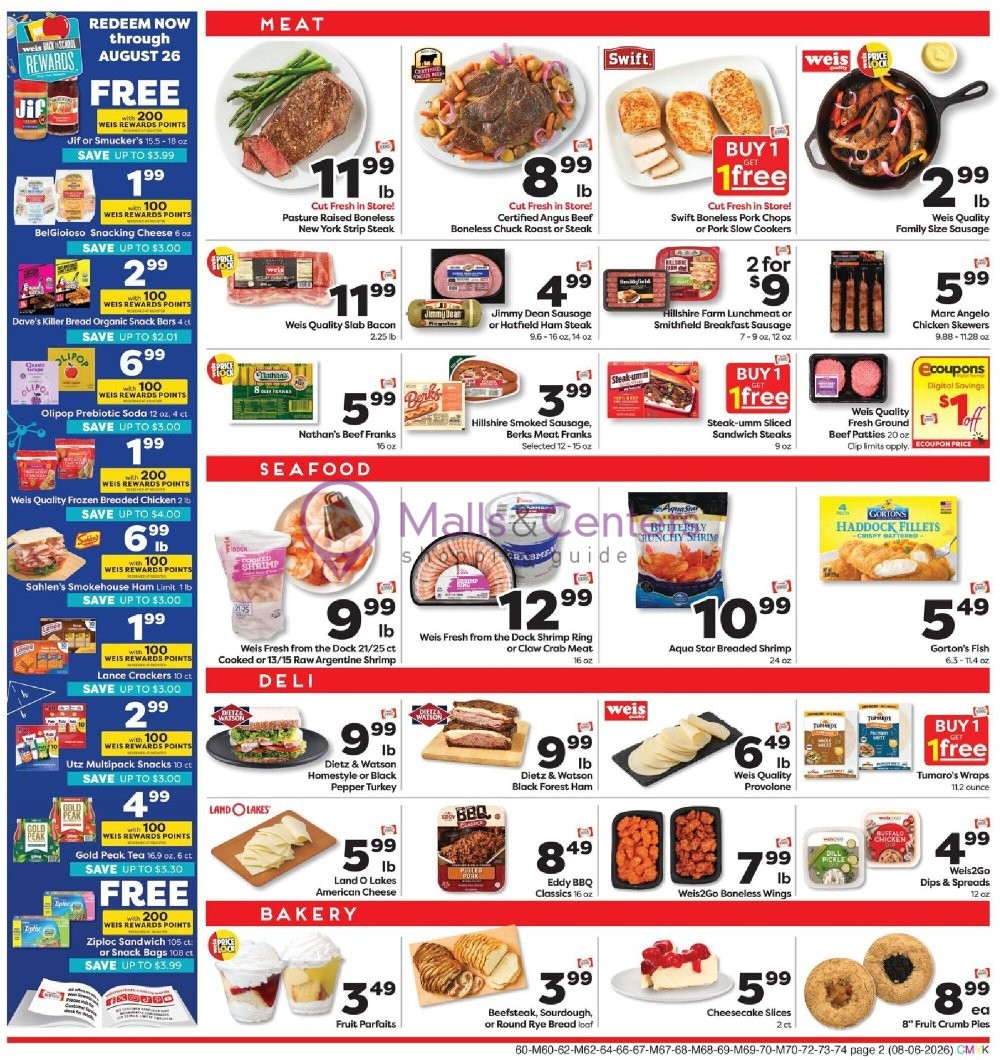 Weekly ad for Weis Markets valid: 08/06/2026 - 08/12/2026, page 2