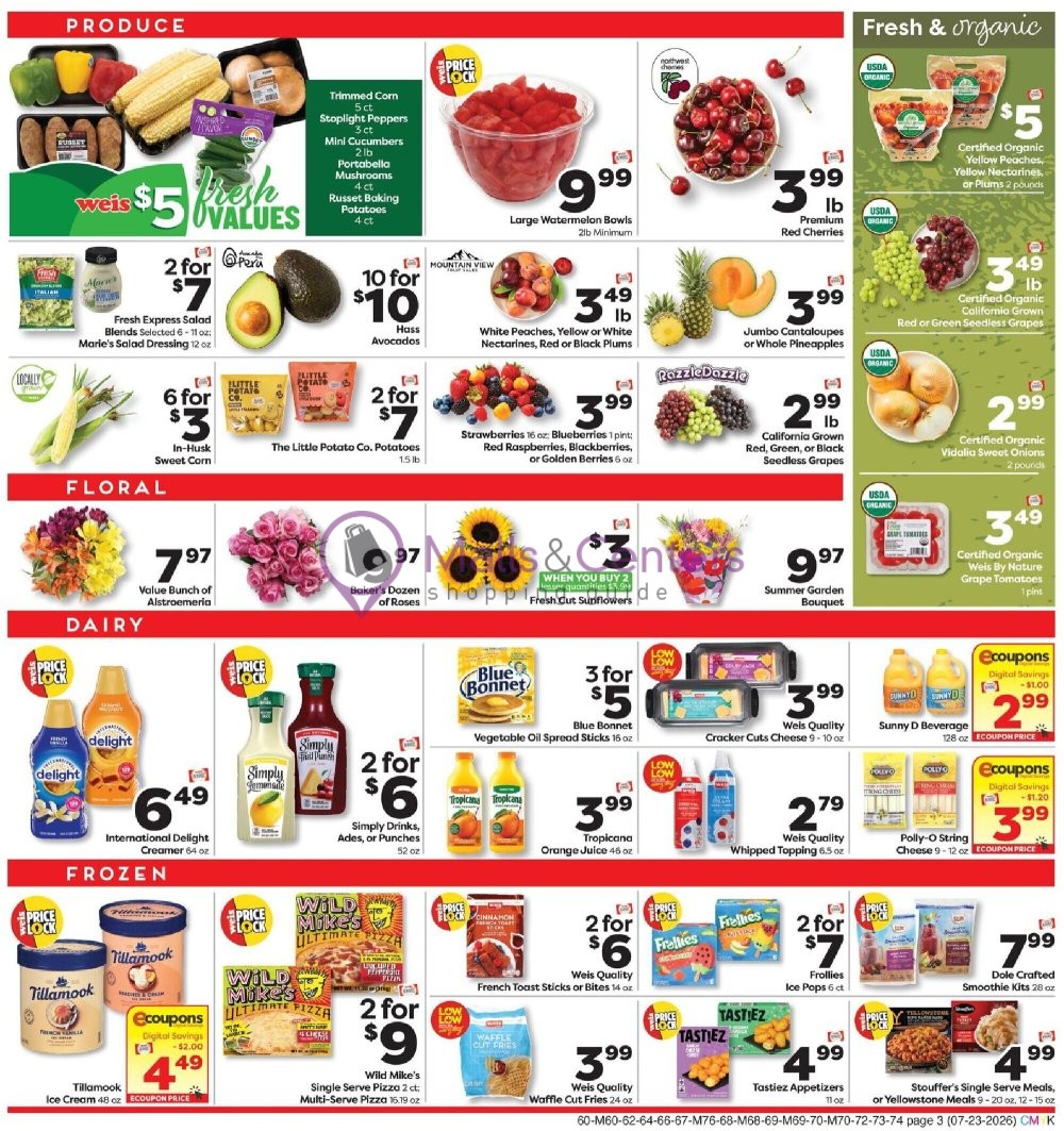 Weekly ad for Weis Markets valid: 07/23/2026 - 07/29/2026, page 3