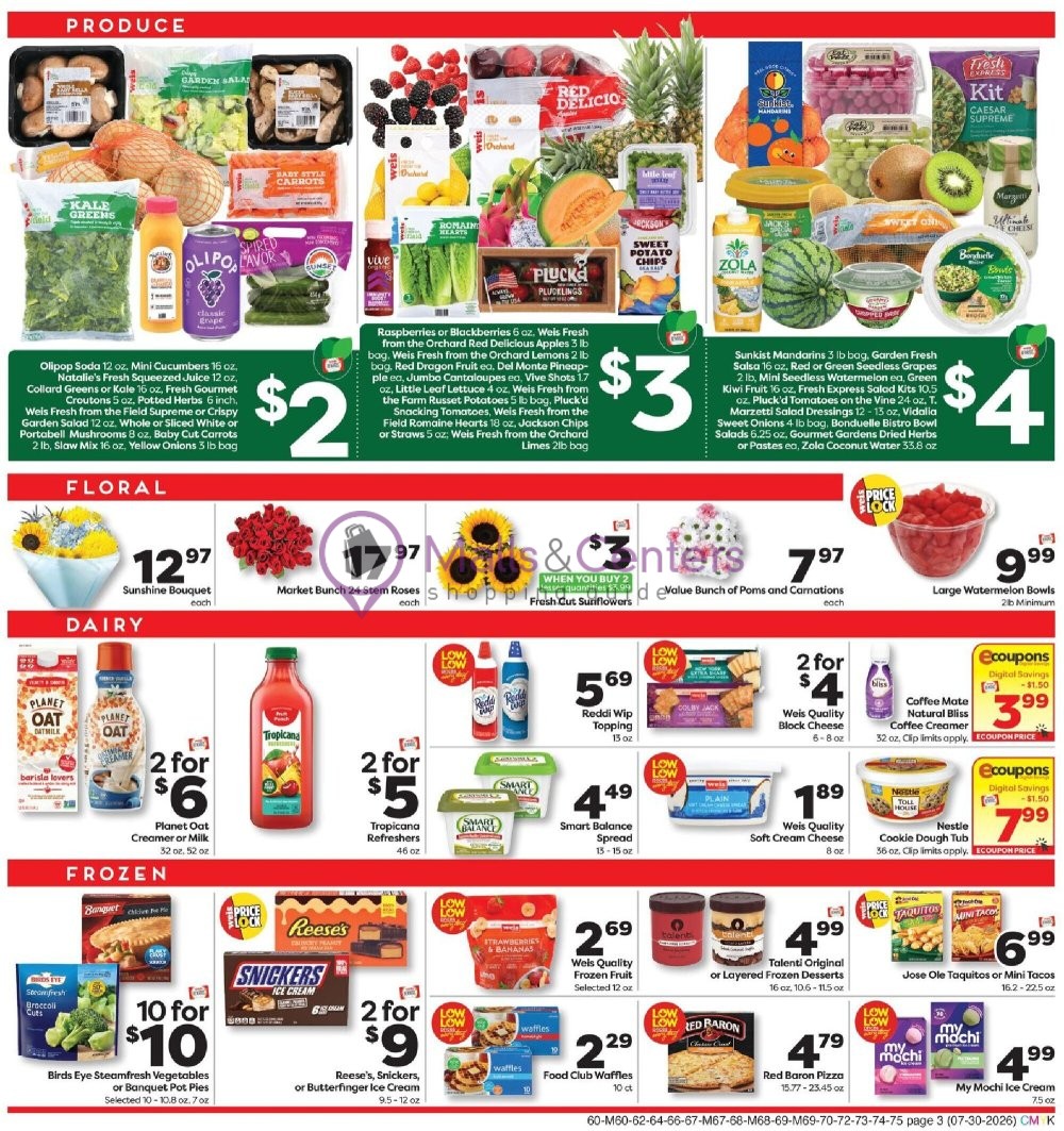 Weekly ad for Weis Markets valid: 07/30/2026 - 08/05/2026, page 3
