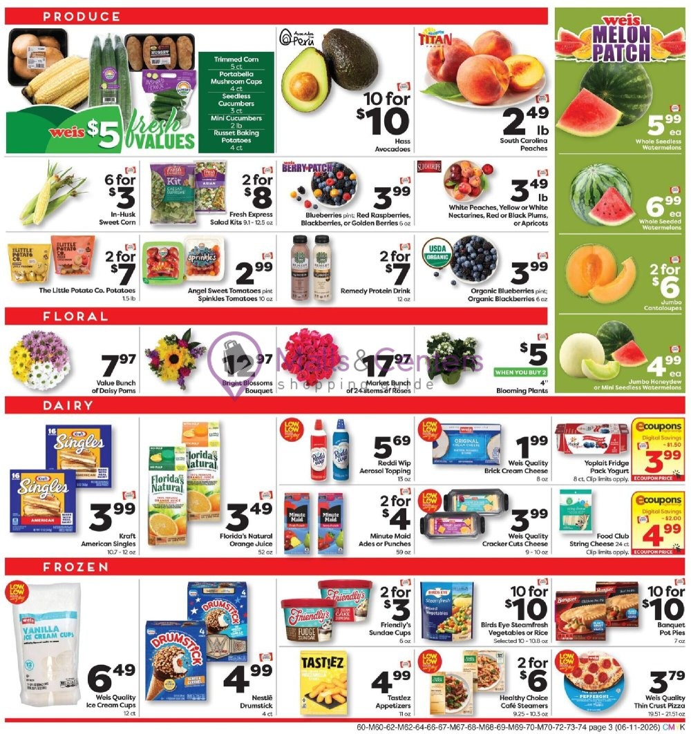 Weekly ad for Weis Markets valid: 06/11/2026 - 06/17/2026, page 3
