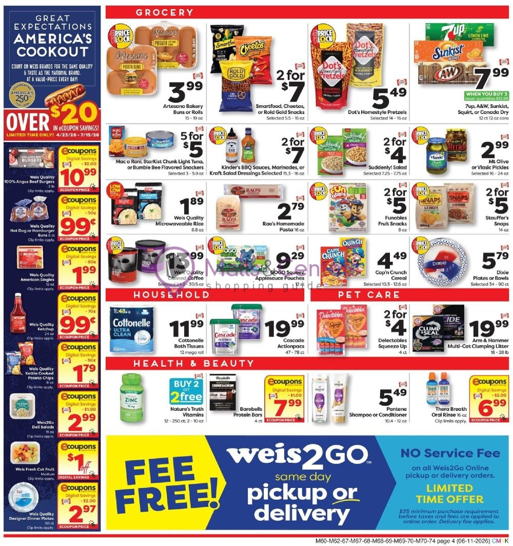Weekly ad for Weis Markets valid: 06/11/2026 - 06/17/2026, page 4