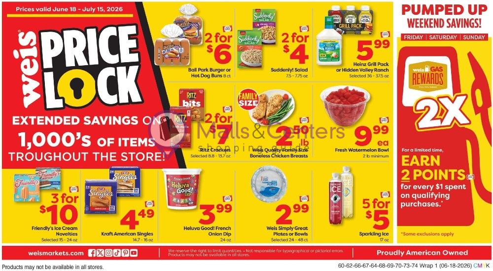 Weekly ad for Weis Markets valid: 06/18/2026 - 06/24/2026, page 1
