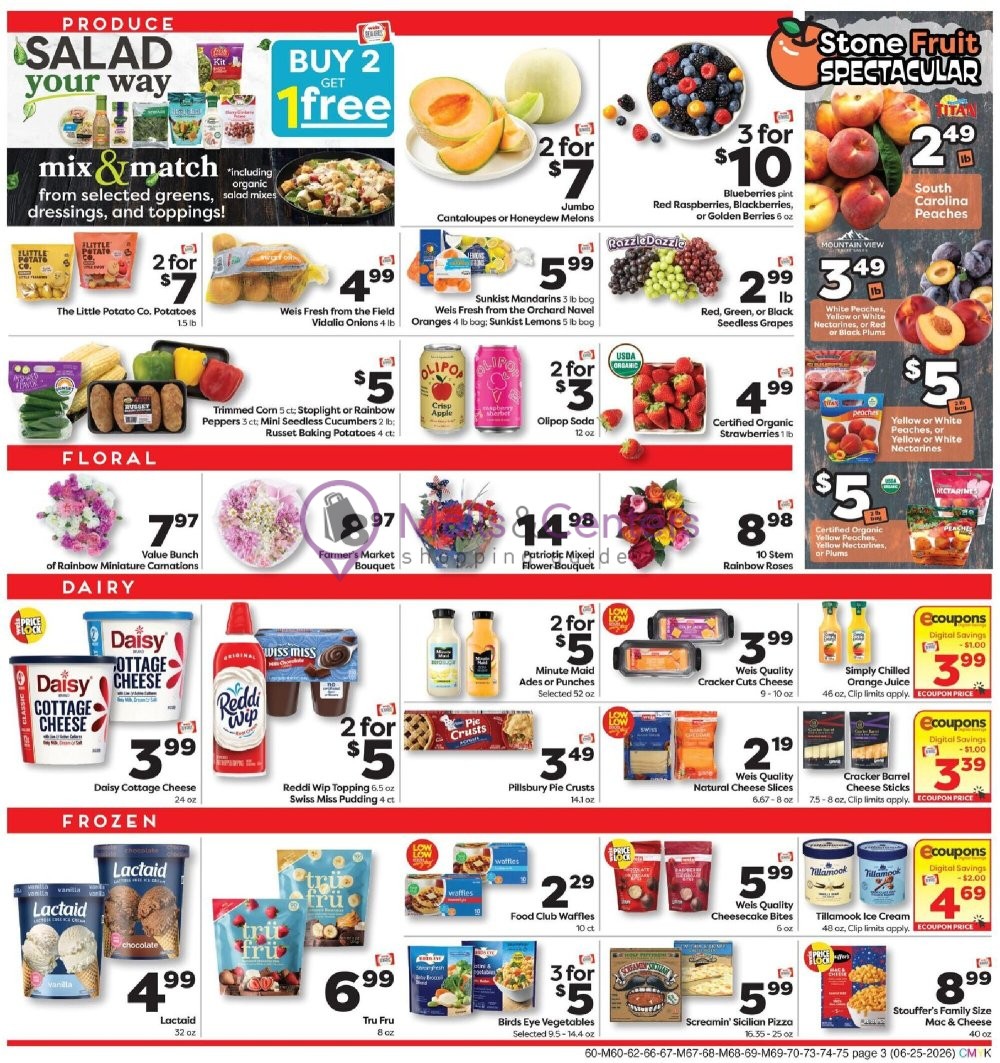 Weekly ad for Weis Markets valid: 06/25/2026 - 07/01/2026, page 3
