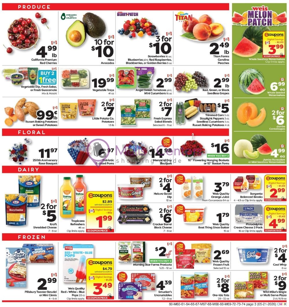 Weekly ad for Weis Markets valid: 05/21/2026 - 05/27/2026, page 3