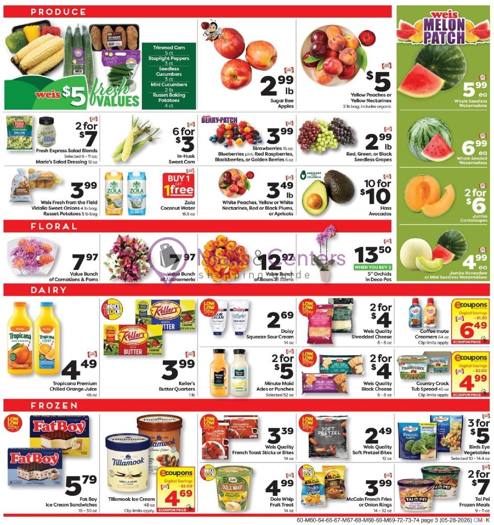 Weekly ad for Weis Markets valid: 05/28/2026 - 06/03/2026, page 3