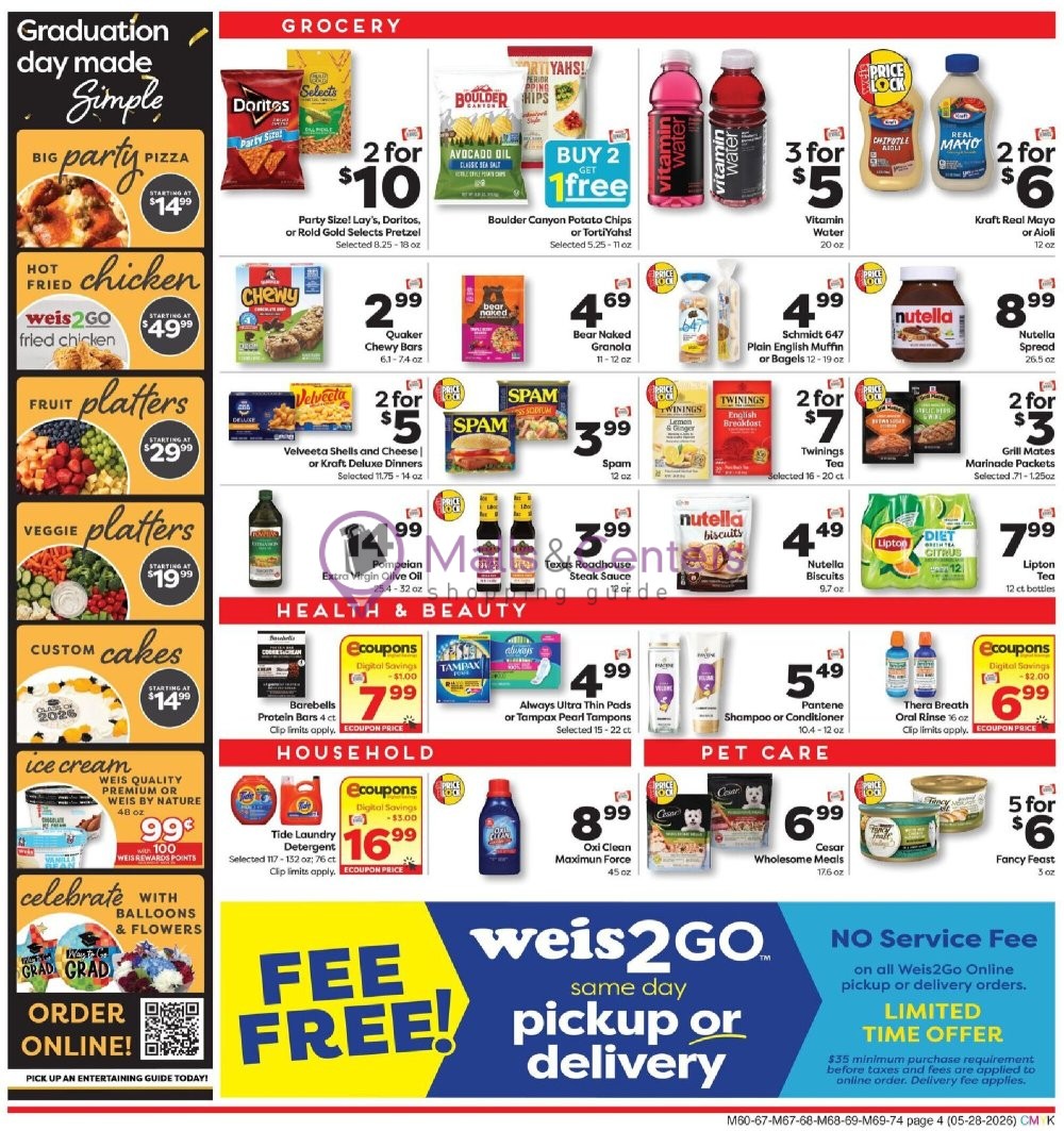 Weekly ad for Weis Markets valid: 05/28/2026 - 06/03/2026, page 4