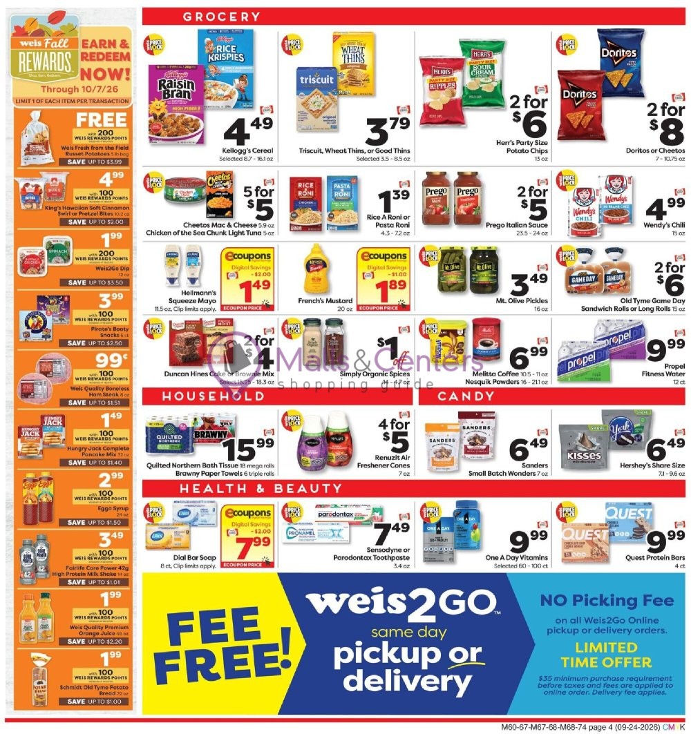 Weekly ad for Weis Markets valid: 09/24/2026 - 09/30/2026, page 4