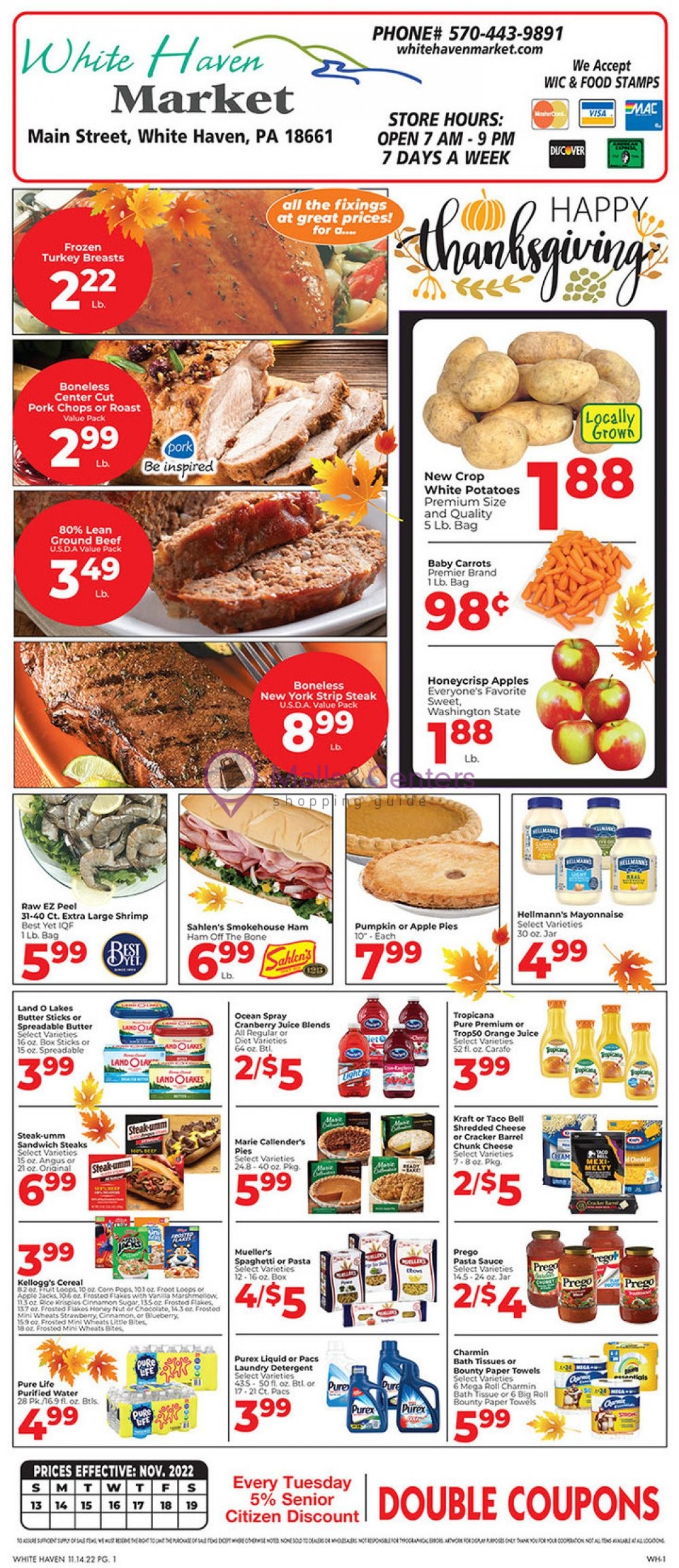 White Haven Market Weekly ad valid from 11/13/2022 to 11/19/2022