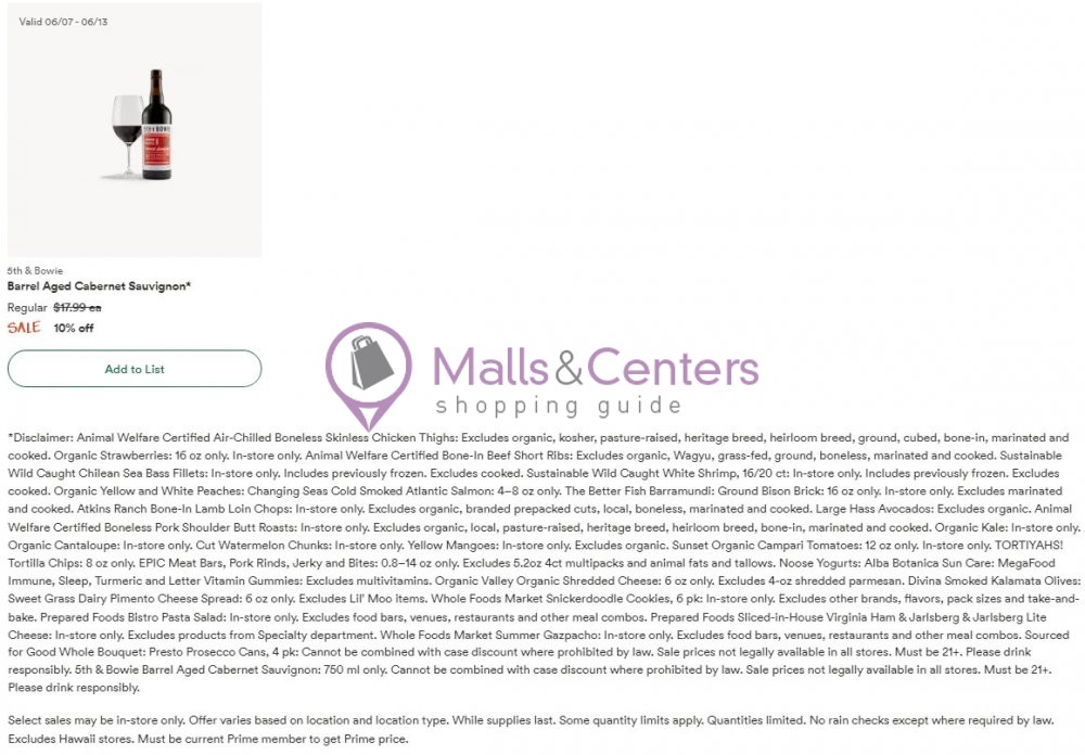 Weekly ad for Whole Foods Market valid: 06/07/2023 - 06/13/2023, page 6