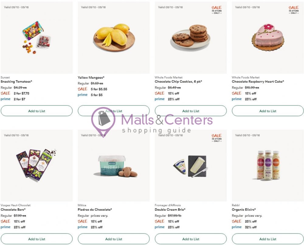 Whole Foods Market Weekly ad valid from 05/10/2023 to 05/16/2023 MallsCenters
